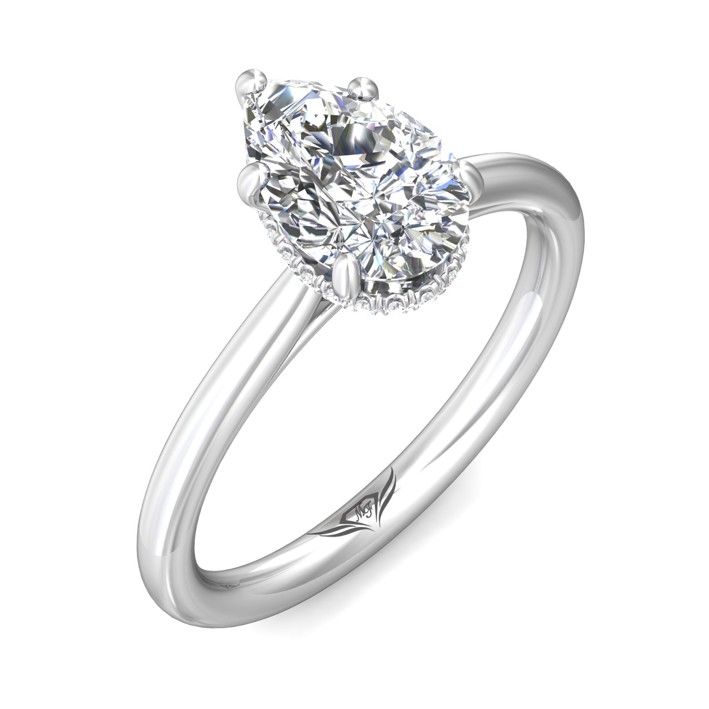 Platinum Oval Diamond Engagement Ring
