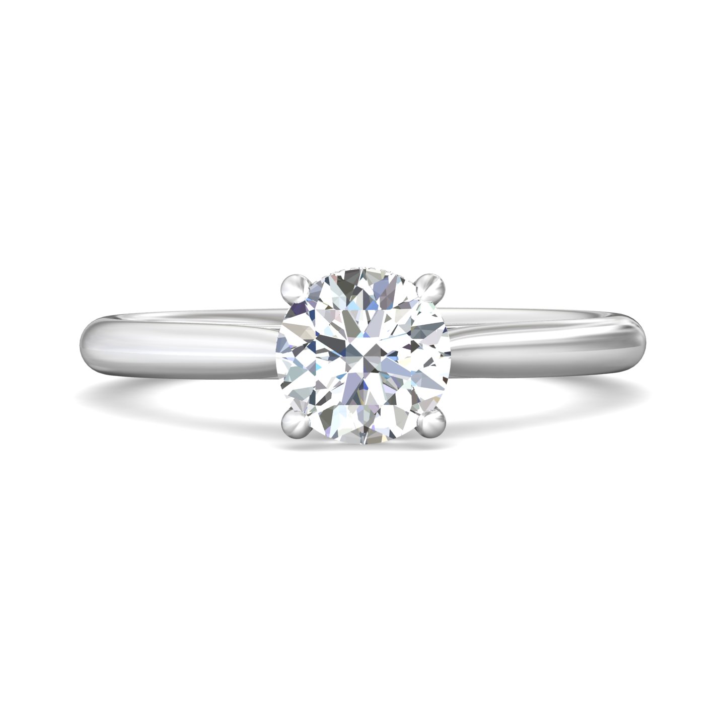 Platinum Round Diamond Engagement Ring