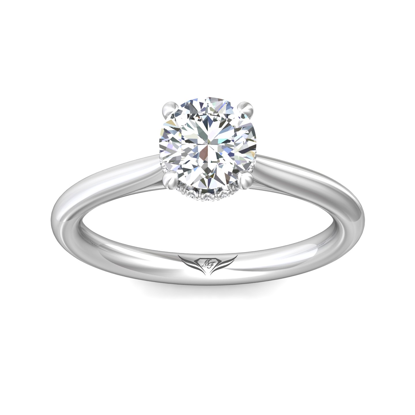 Platinum Round Diamond Engagement Ring