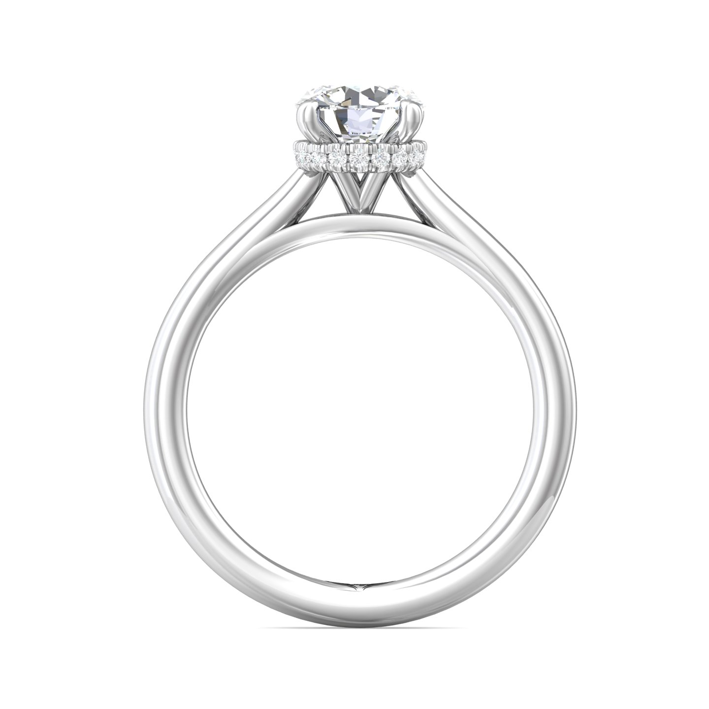 Platinum Round Diamond Engagement Ring