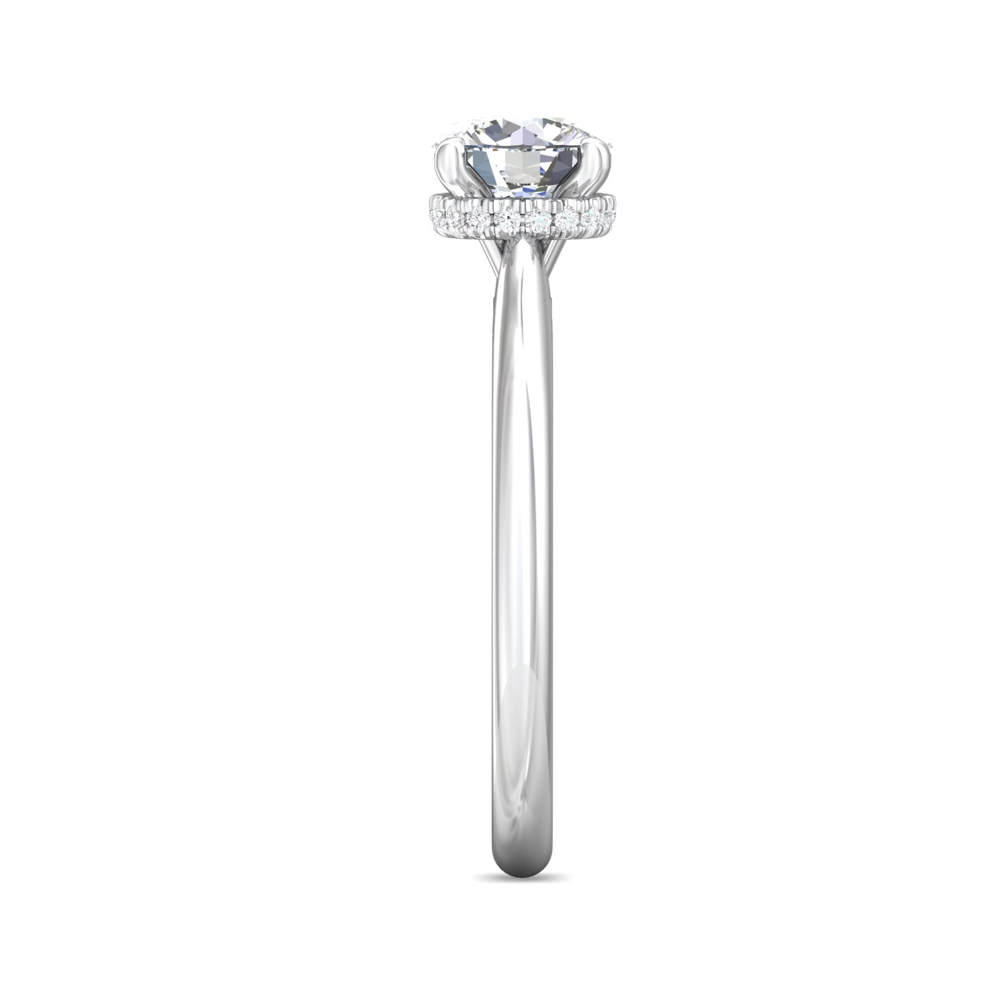 Platinum Round Diamond Engagement Ring
