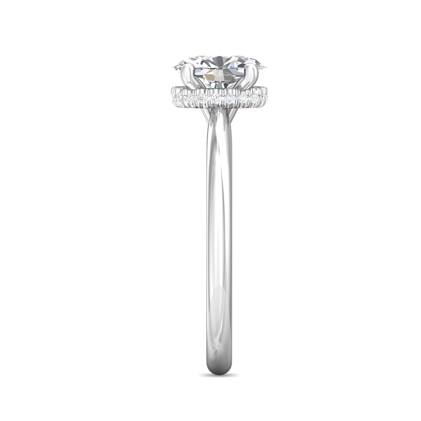 Platinum Oval Diamond Engagement Ring