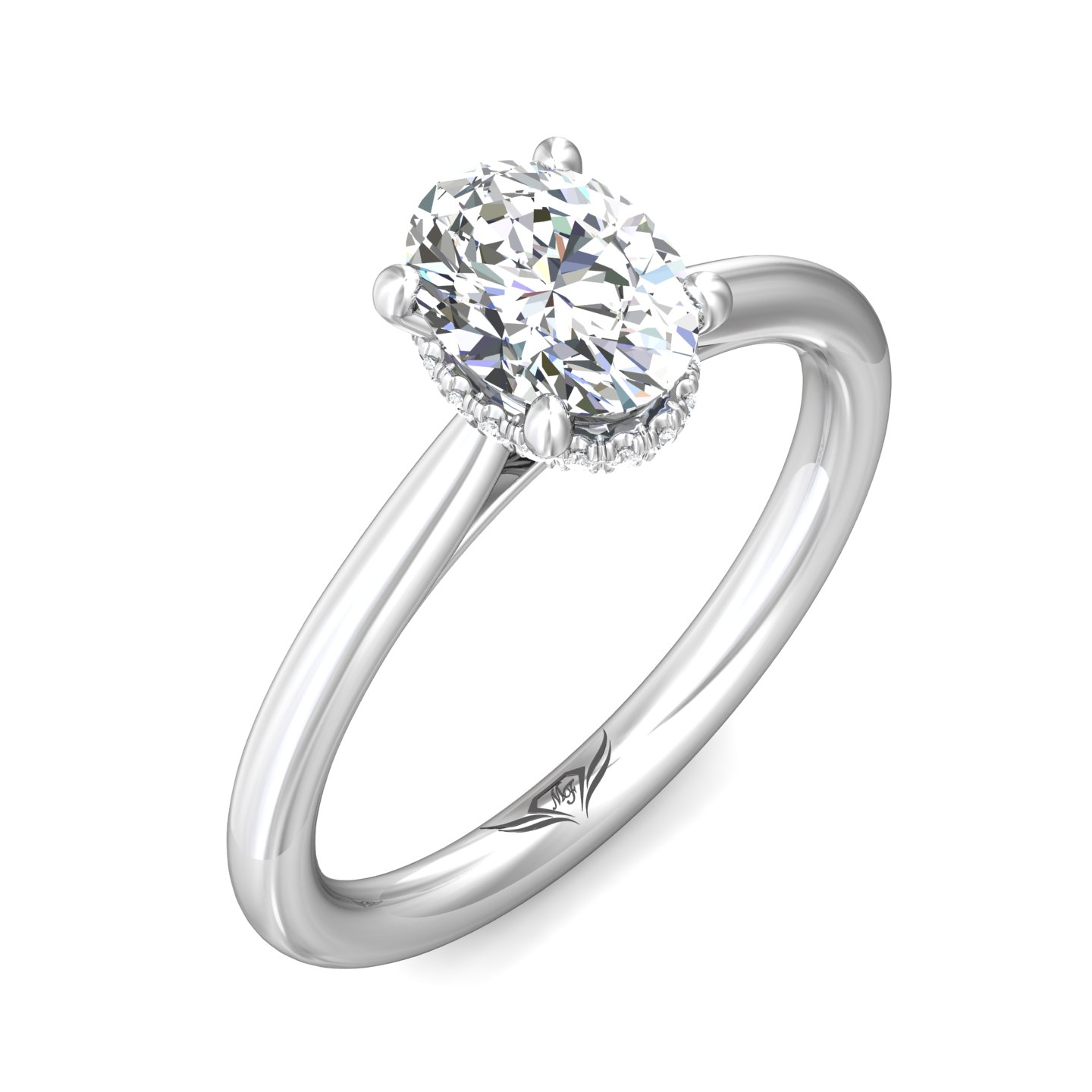 Platinum Oval Diamond Engagement Ring