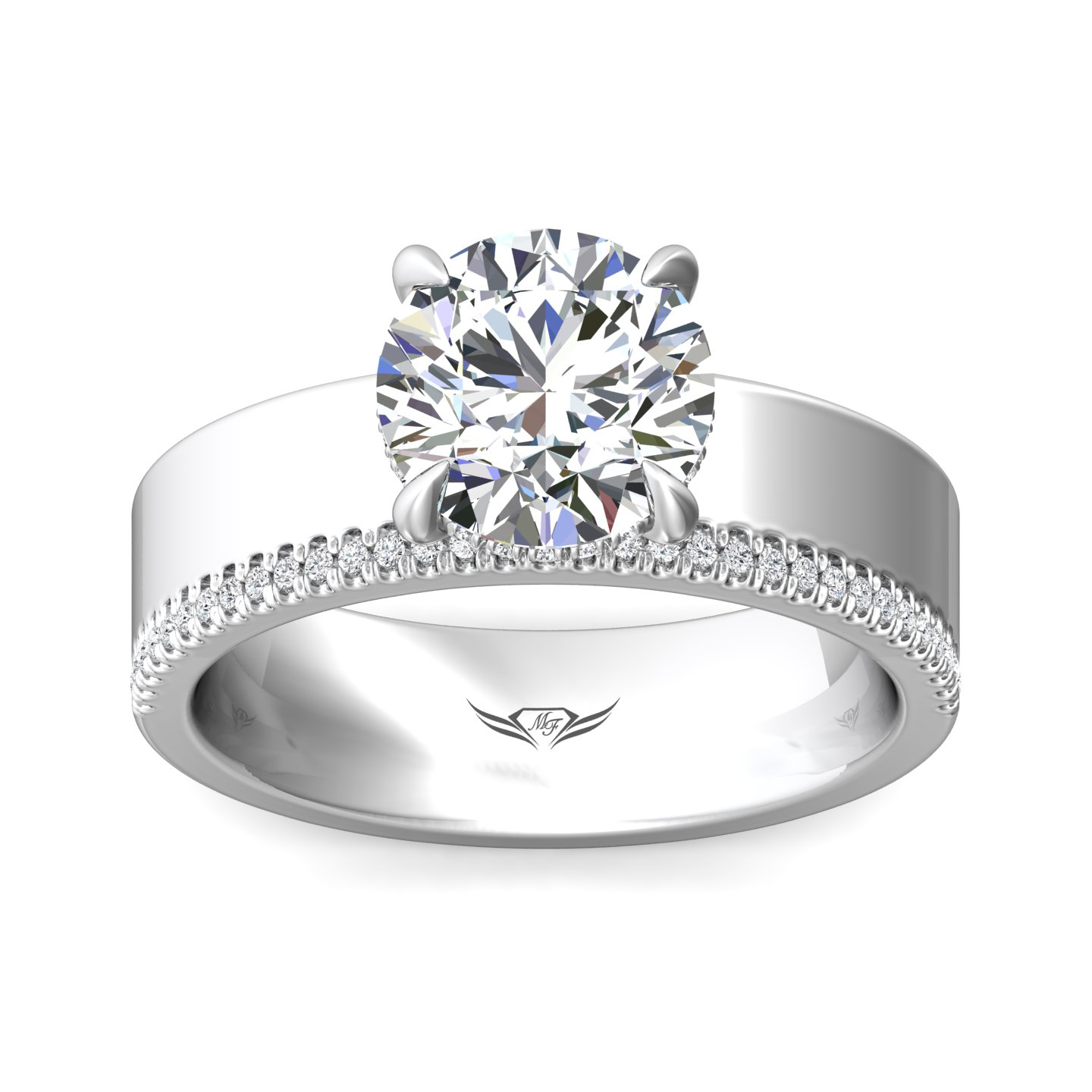 Platinum Round Diamond Engagement Ring