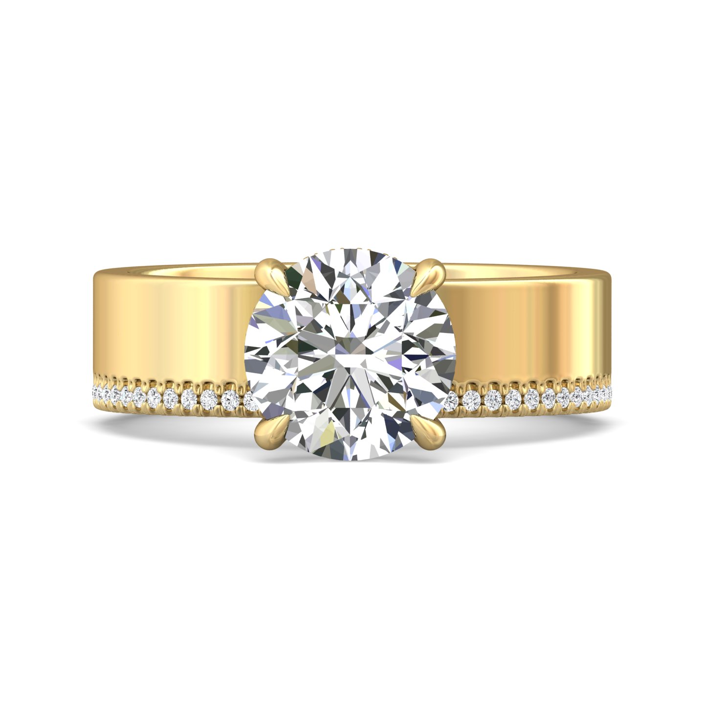 Platinum Round Diamond Engagement Ring