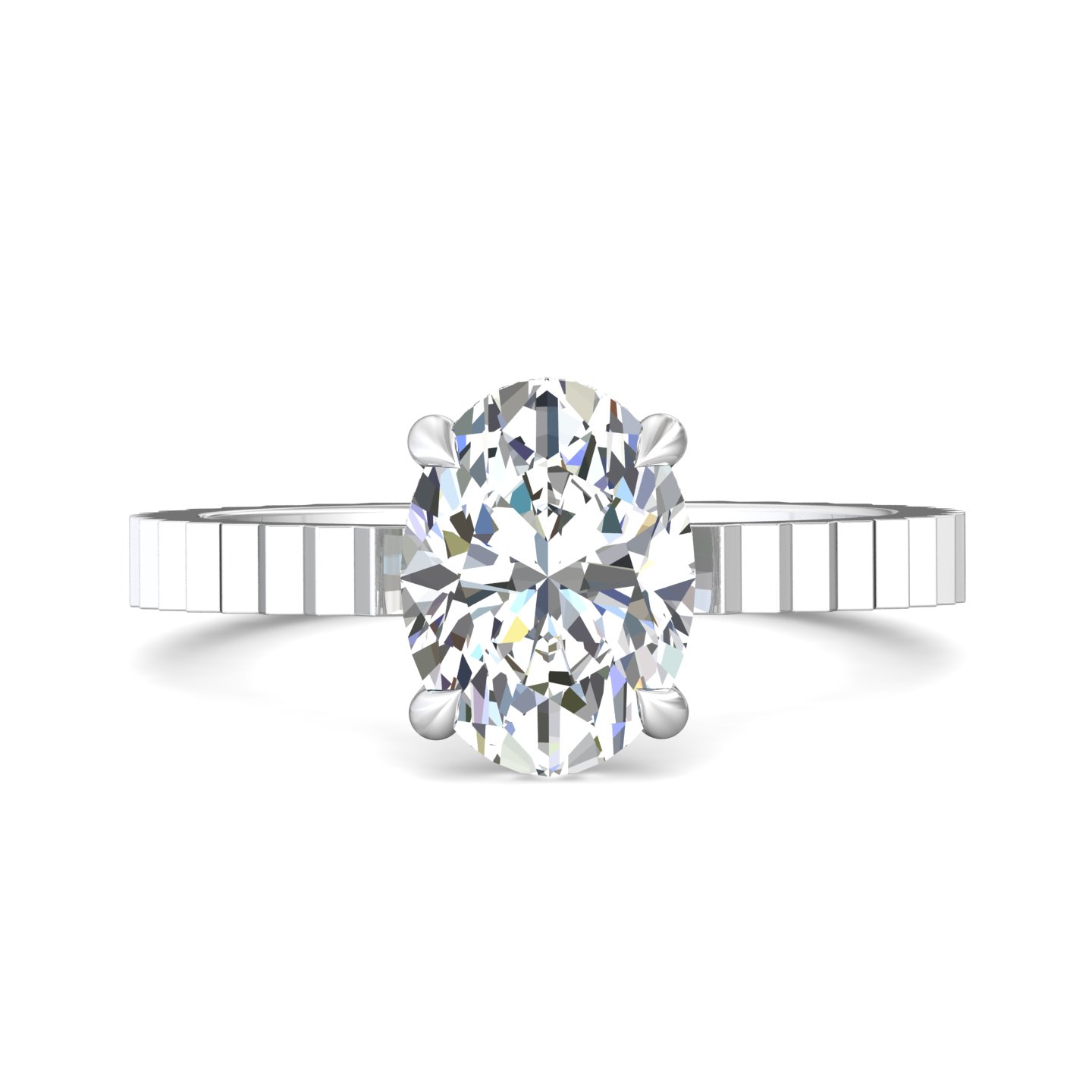 Platinum Oval Diamond Engagement Ring
