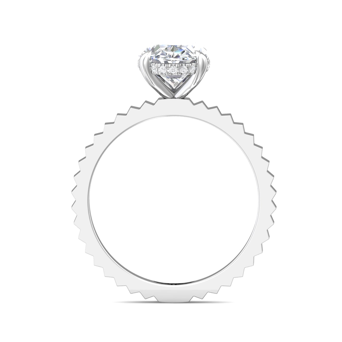 Platinum Oval Diamond Engagement Ring