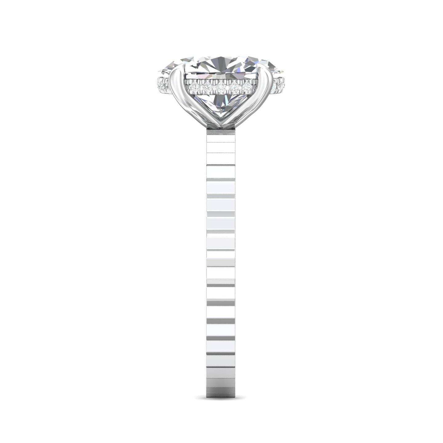 Platinum Oval Diamond Engagement Ring