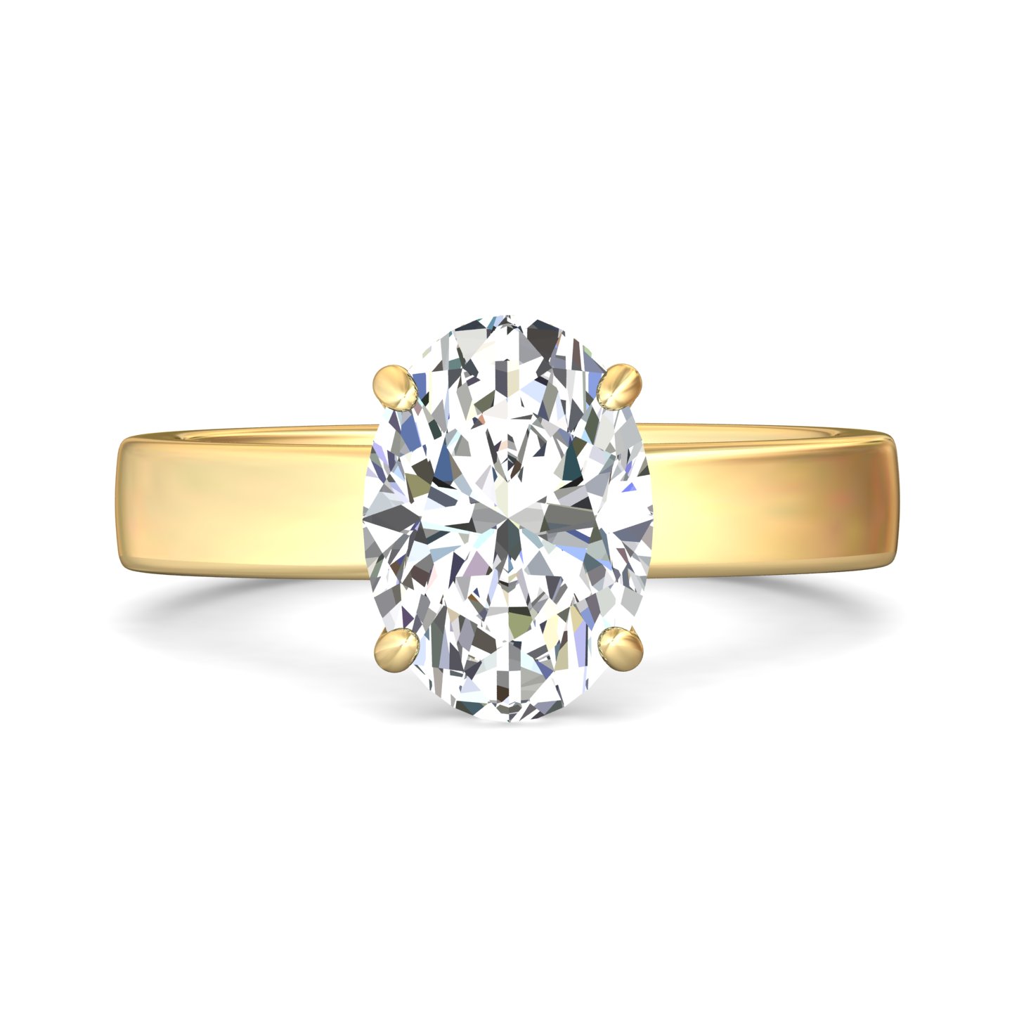 14K Yellow Gold Solitaire Engagement Ring