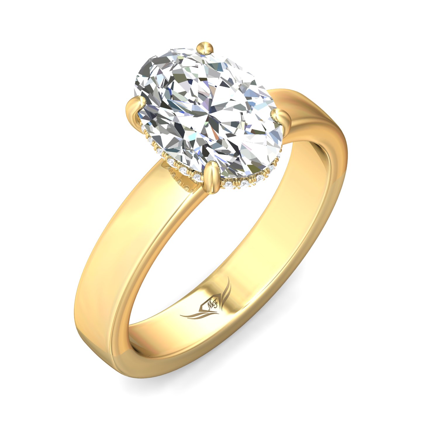 14K Yellow Gold Solitaire Engagement Ring