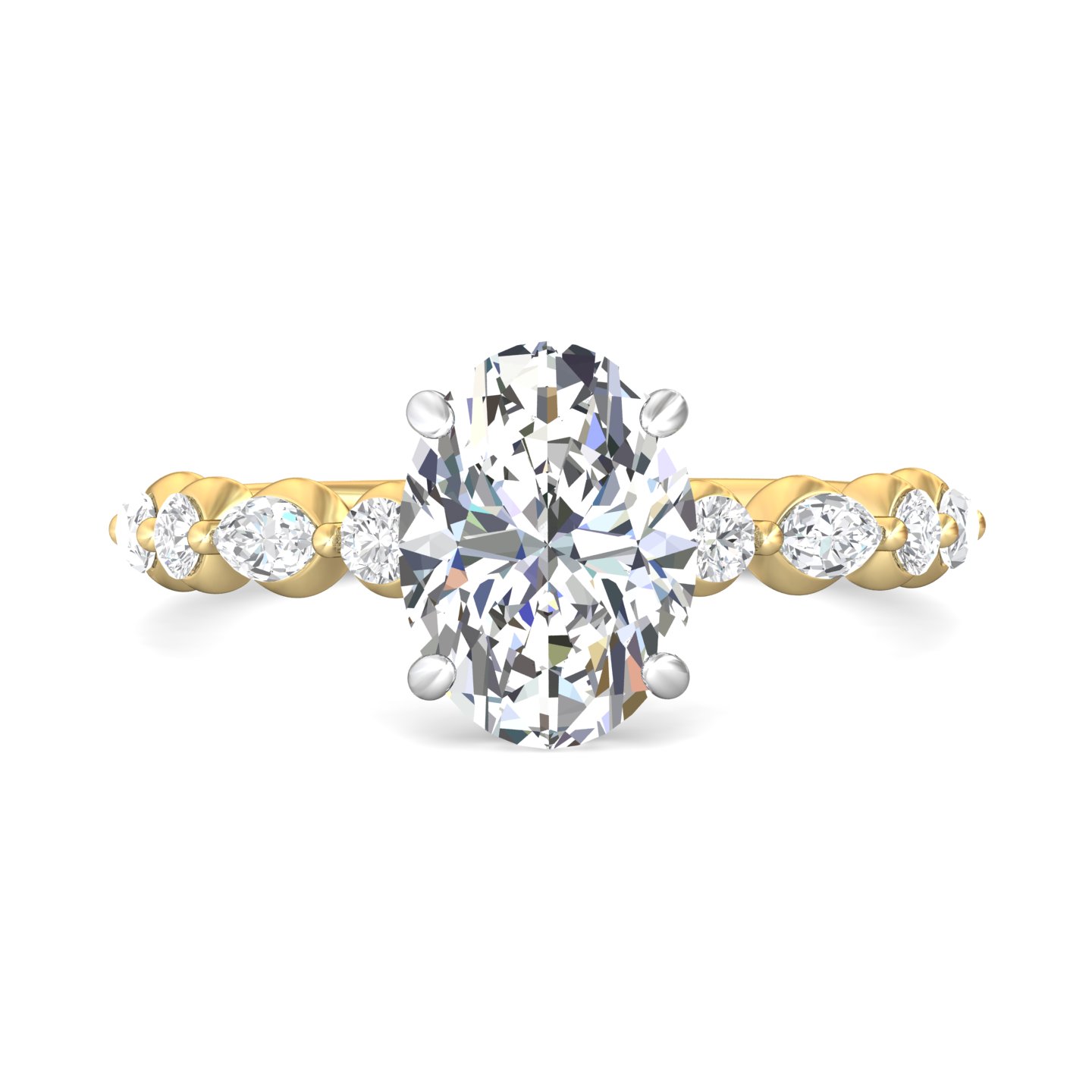 14K Yellow and White Gold Encore Engagement Ring