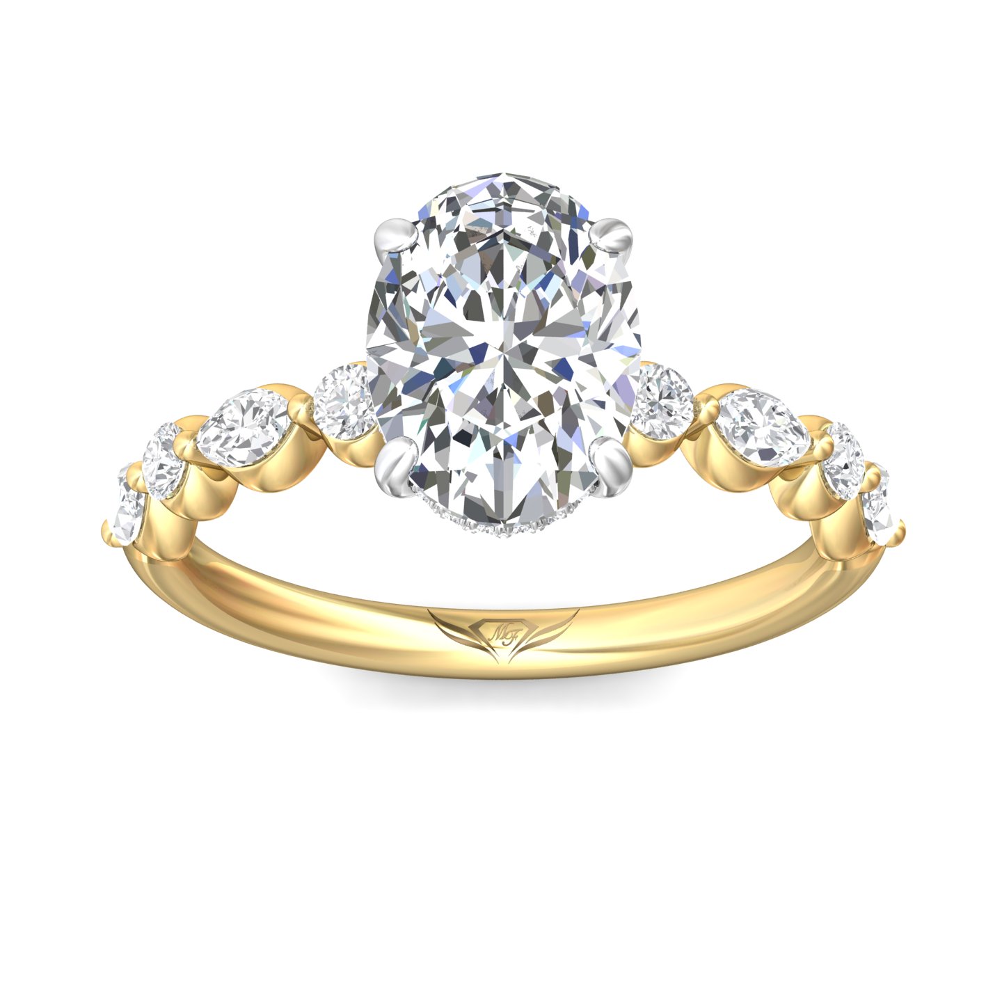 14K Yellow and White Gold Encore Engagement Ring