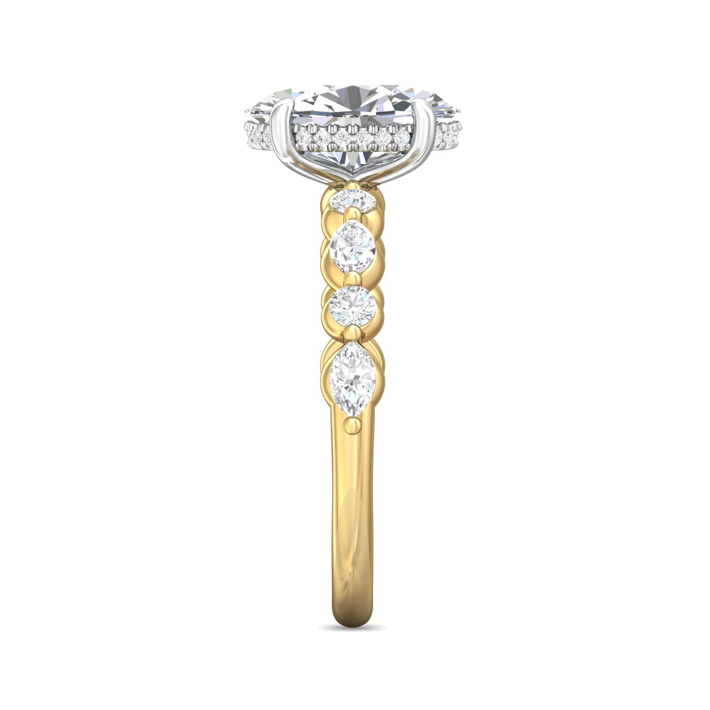 14K Yellow and White Gold Encore Engagement Ring