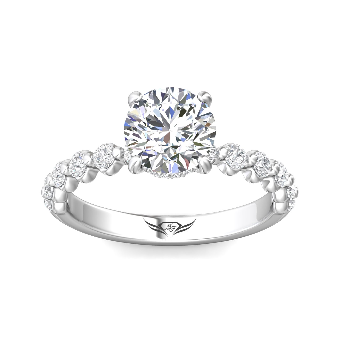 Platinum Round Diamond Engagement Ring