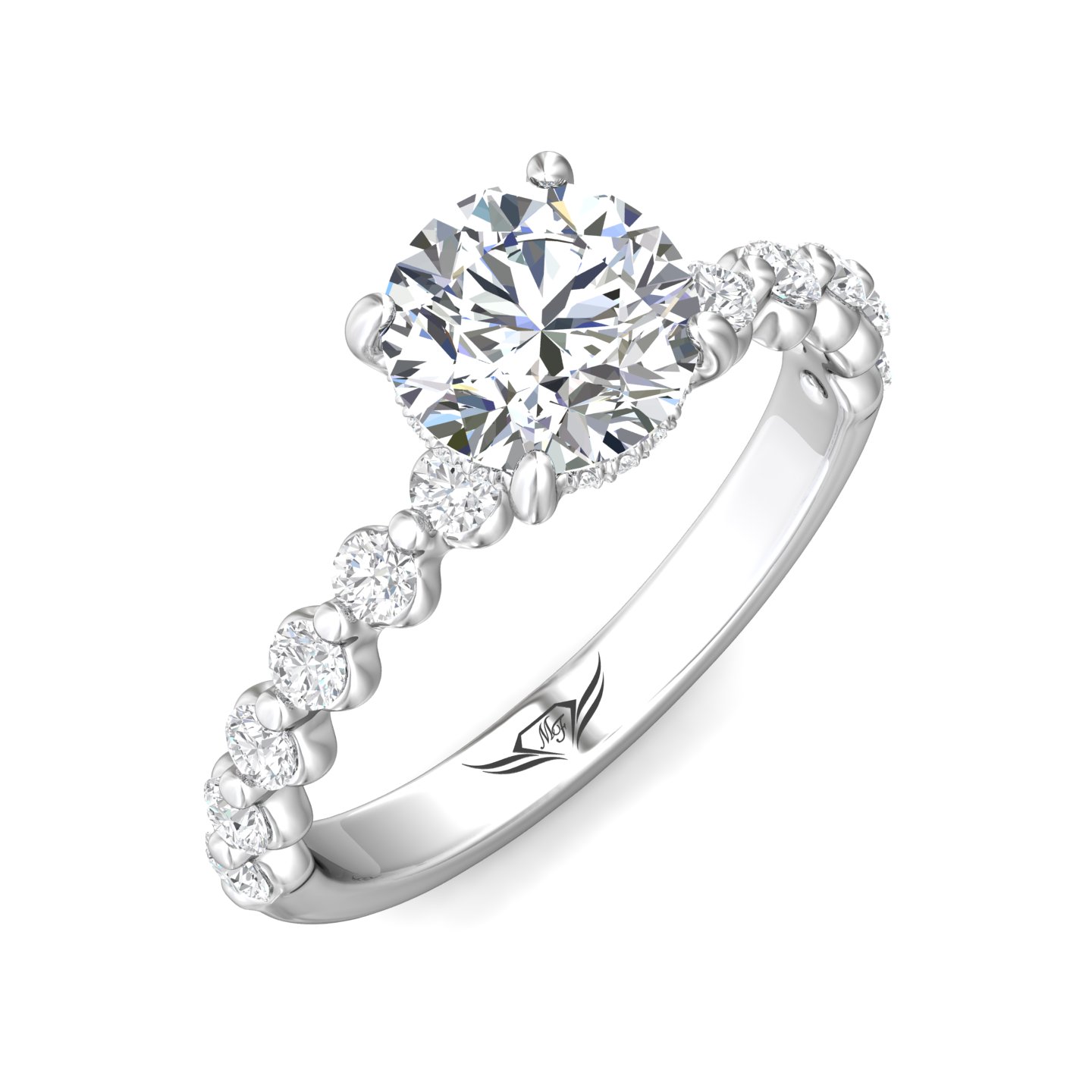 Platinum Round Diamond Engagement Ring