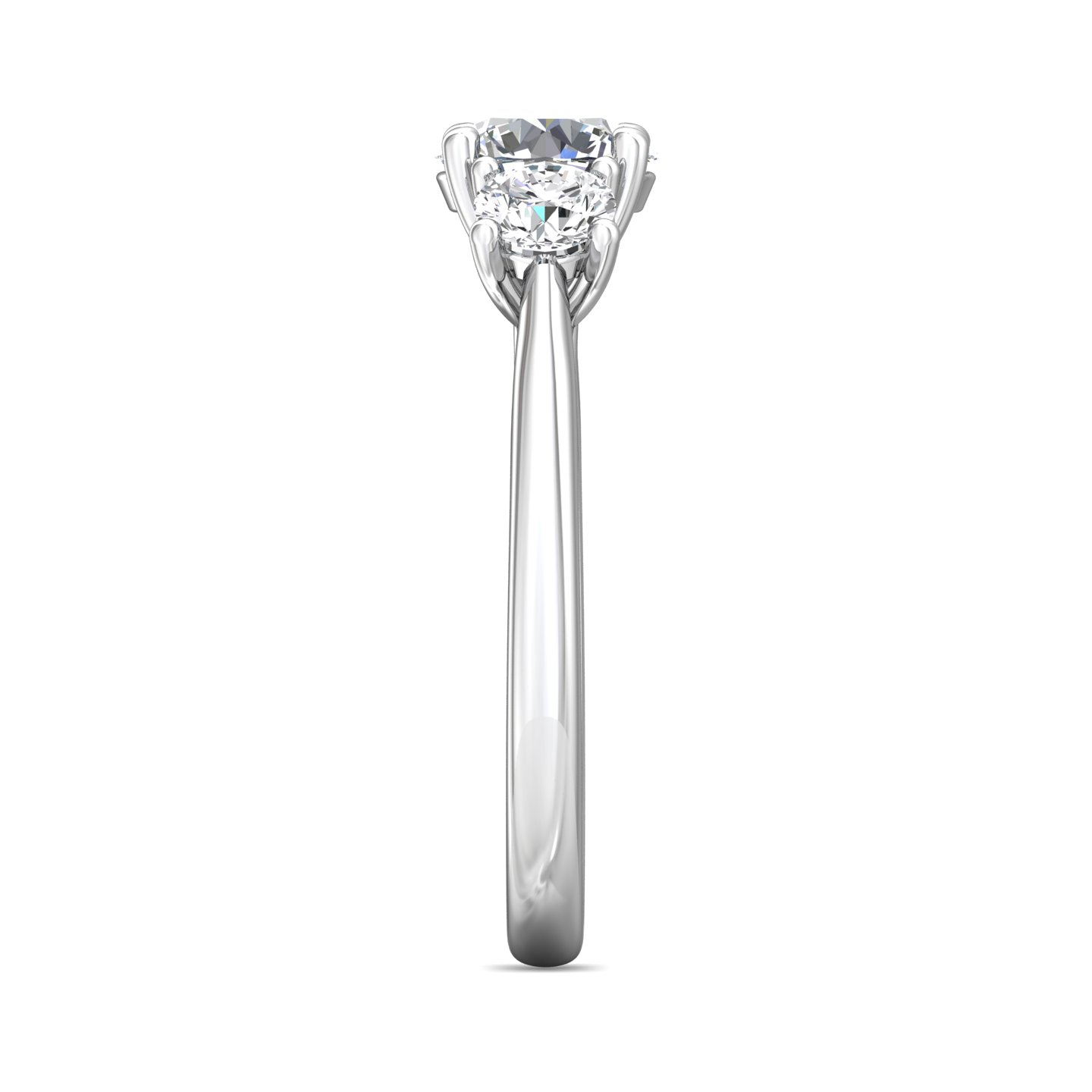 14K White Gold Round Diamond Engagement Ring