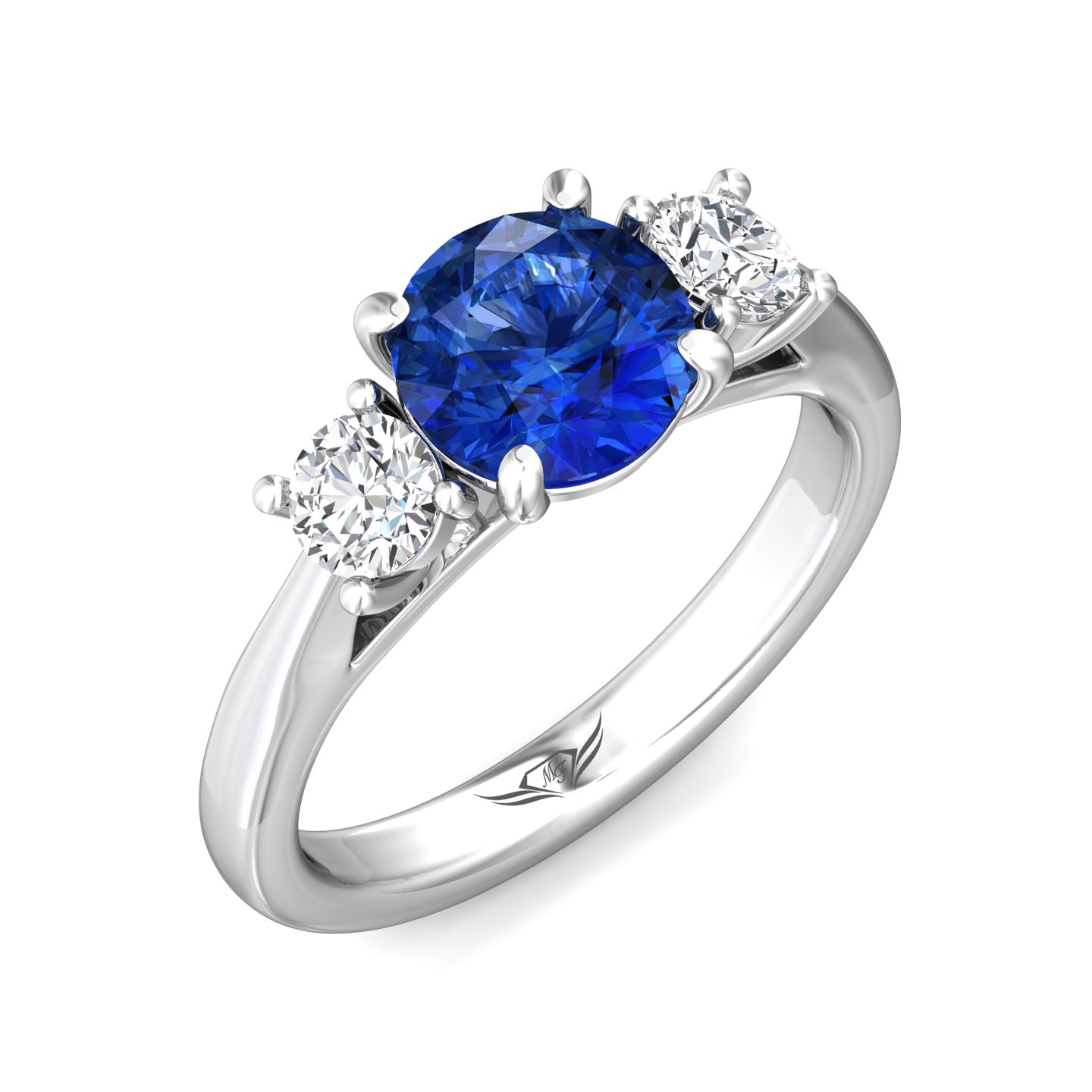 Platinum Round Diamond Engagement Ring