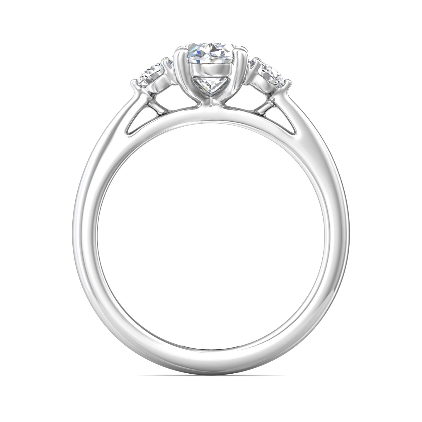 Platinum Oval Diamond Engagement Ring
