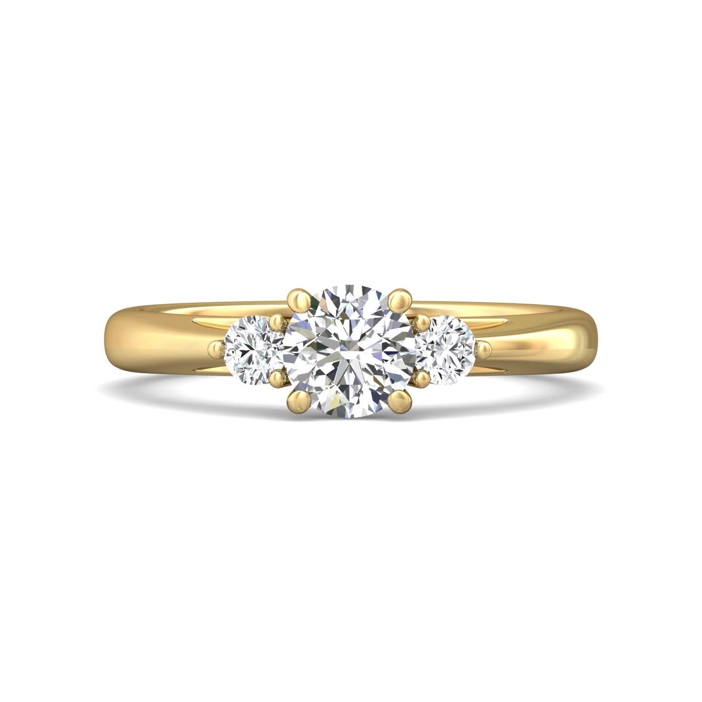14K White Gold Round Diamond Engagement Ring