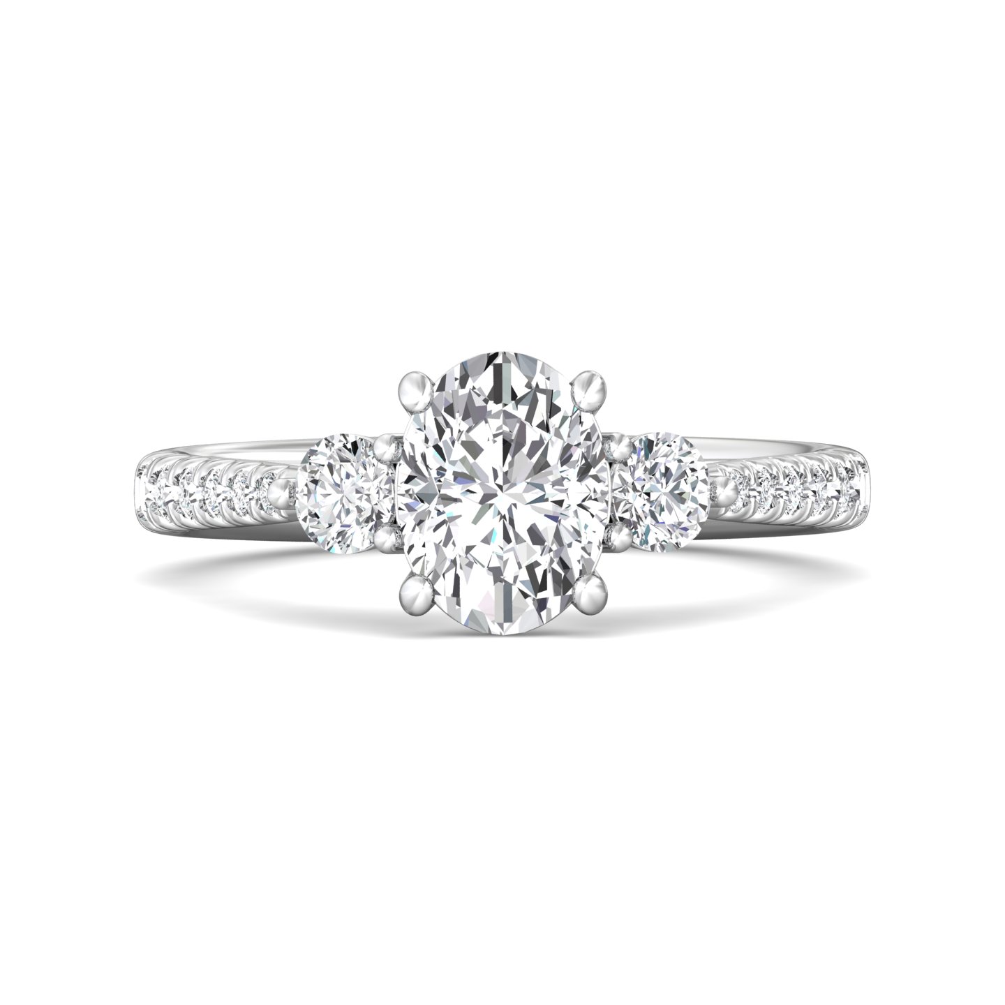 Platinum Oval Diamond Engagement Ring