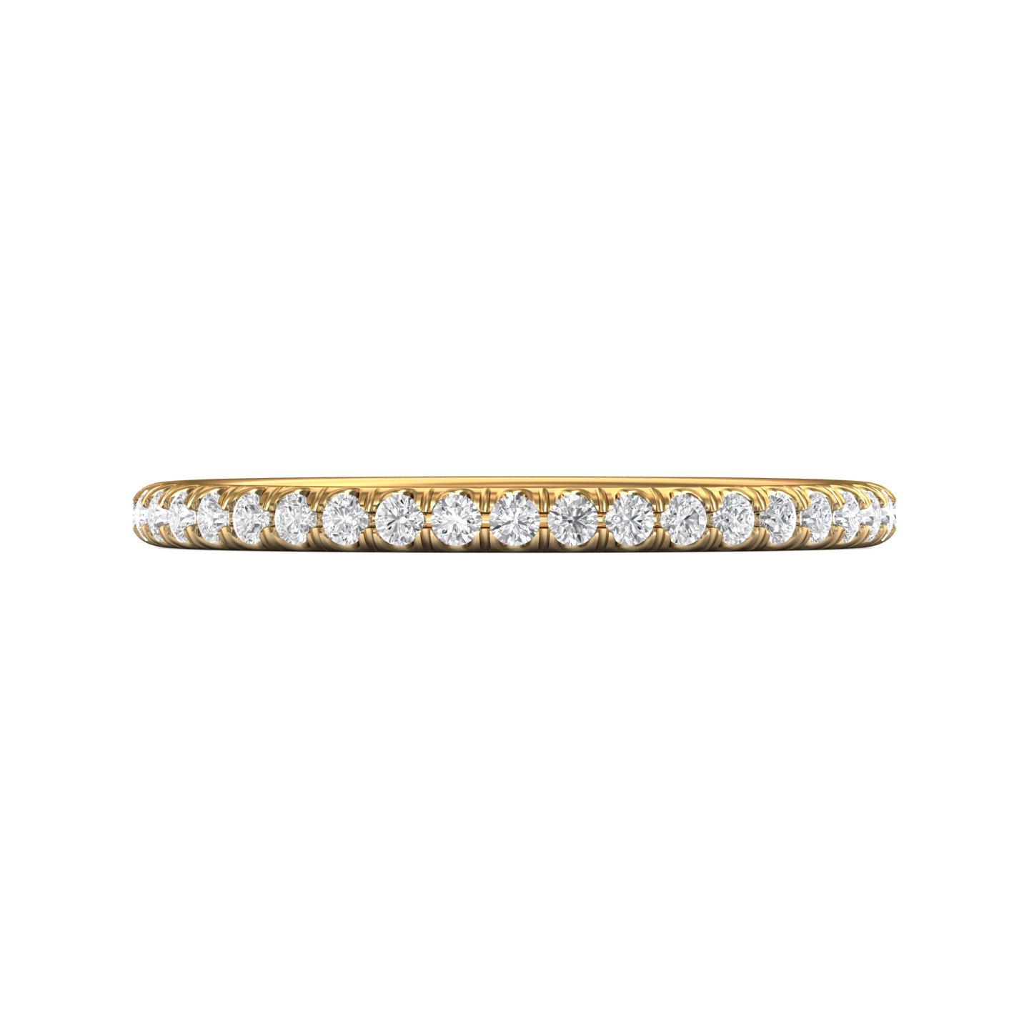 14K White Gold Diamond Wedding Band