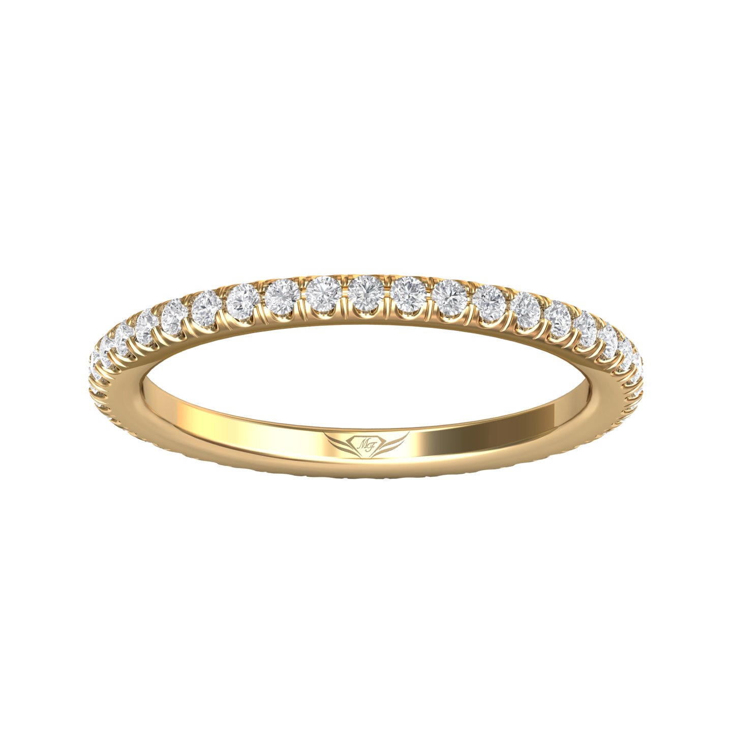18K Yellow Gold Diamond Wedding Band