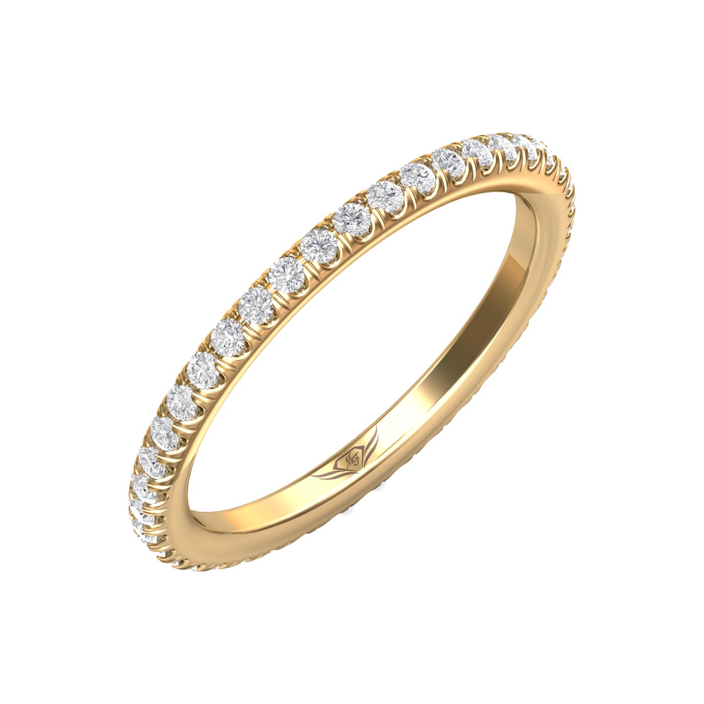 18K Yellow Gold Diamond Wedding Band