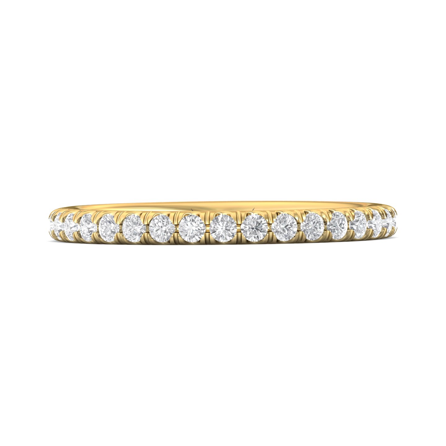14K White Gold Diamond Wedding Band