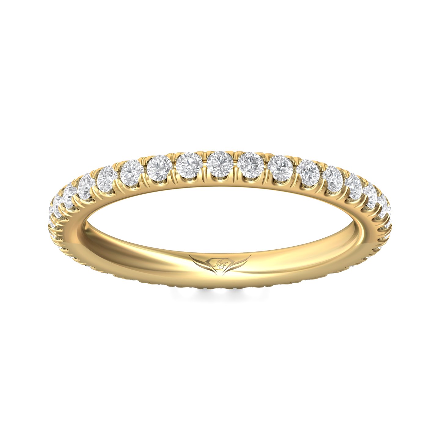 18K Yellow Gold Diamond Wedding Band