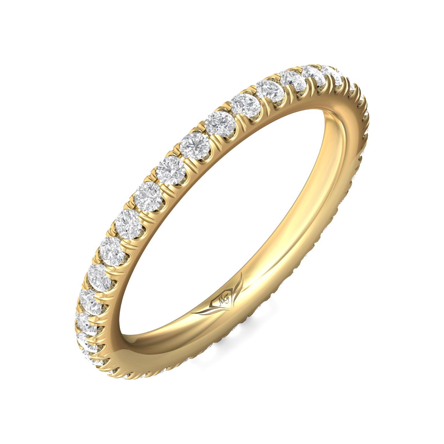 18K Yellow Gold Diamond Wedding Band