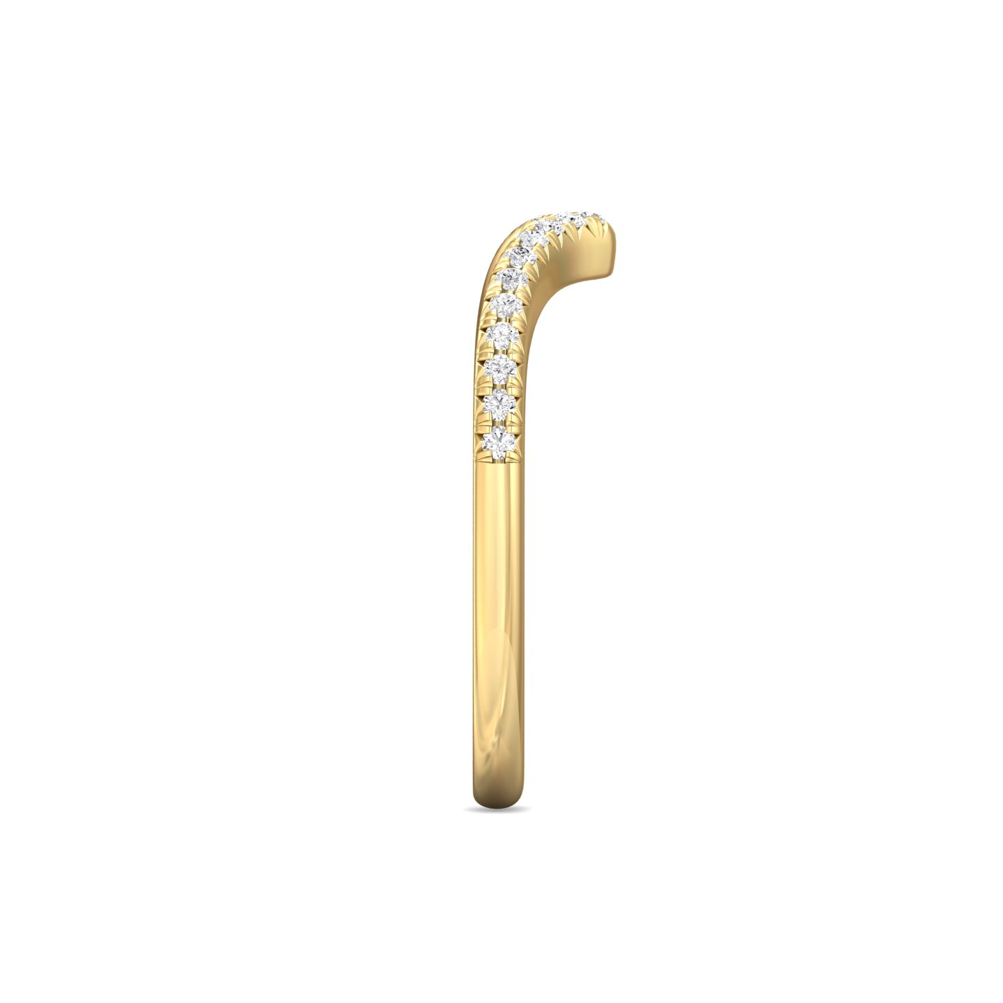 14K Yellow Gold Micropave Wedding Band