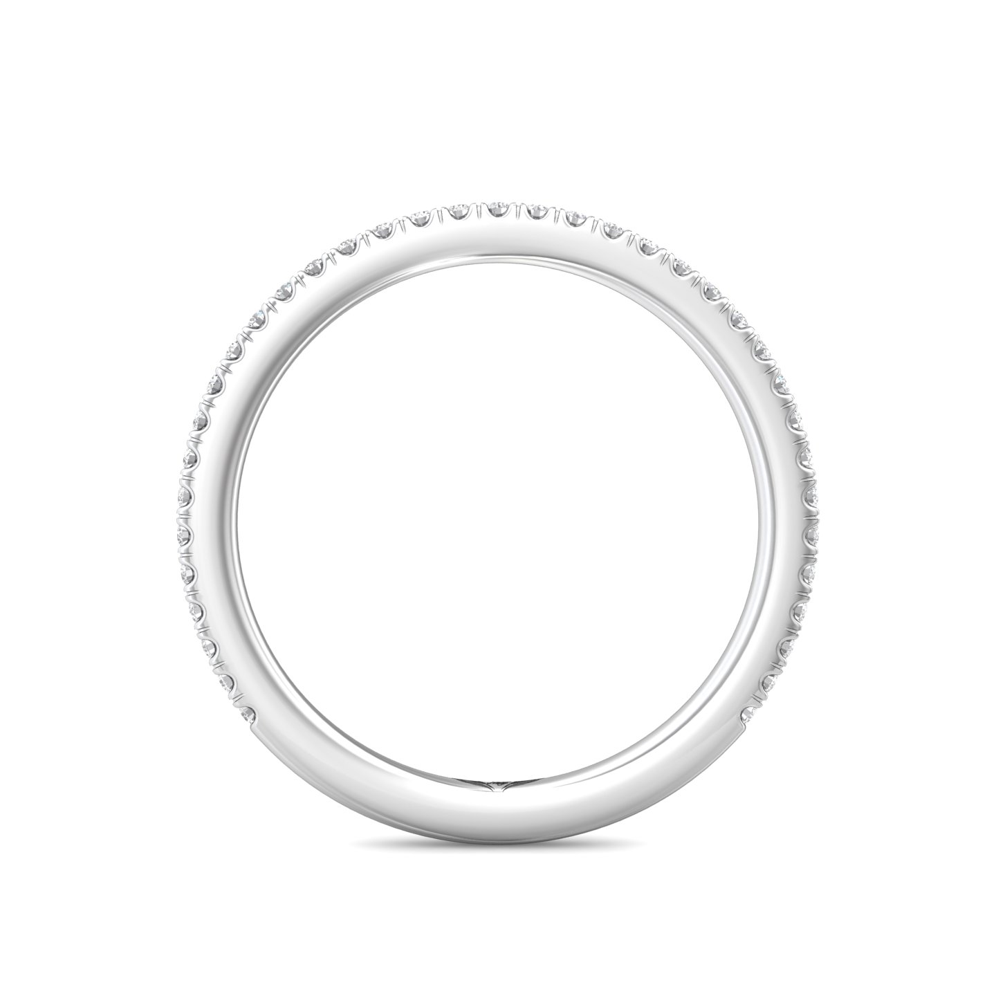 14K White Gold Diamond Wedding Band