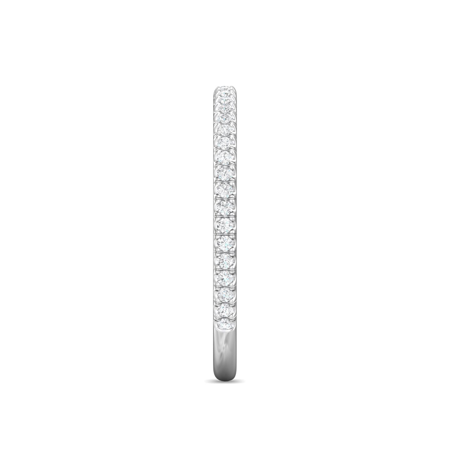 14K White Gold Diamond Wedding Band