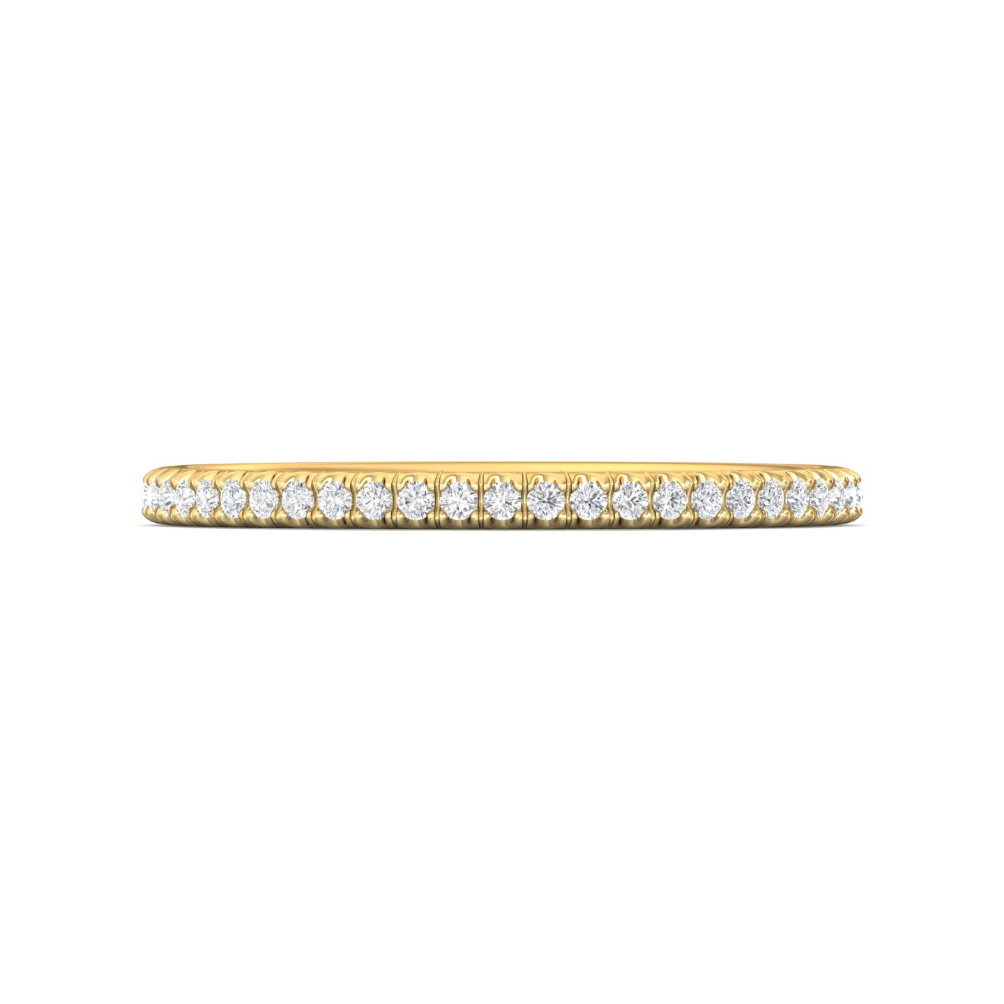 14K Yellow Gold Diamond Wedding Band