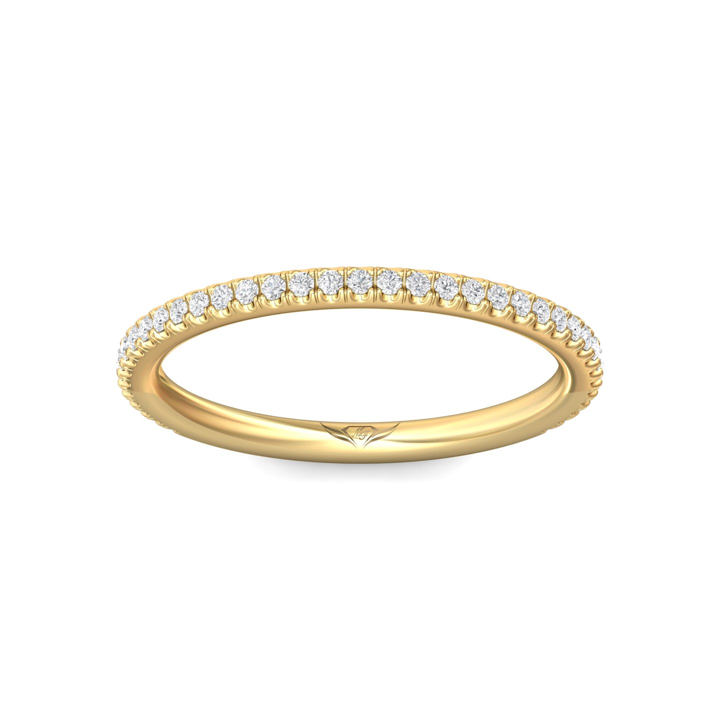 14K Yellow Gold Diamond Wedding Band
