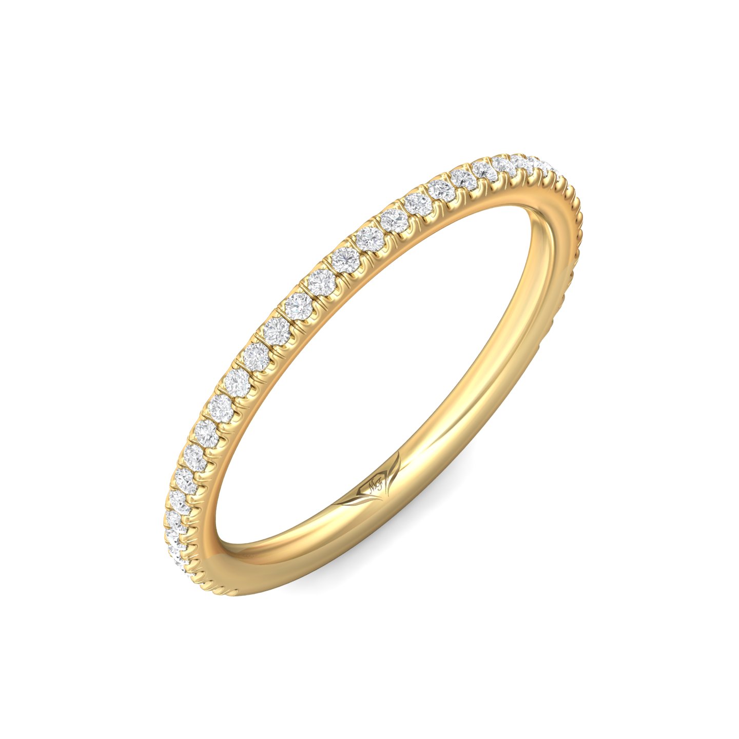 14K Yellow Gold Diamond Wedding Band
