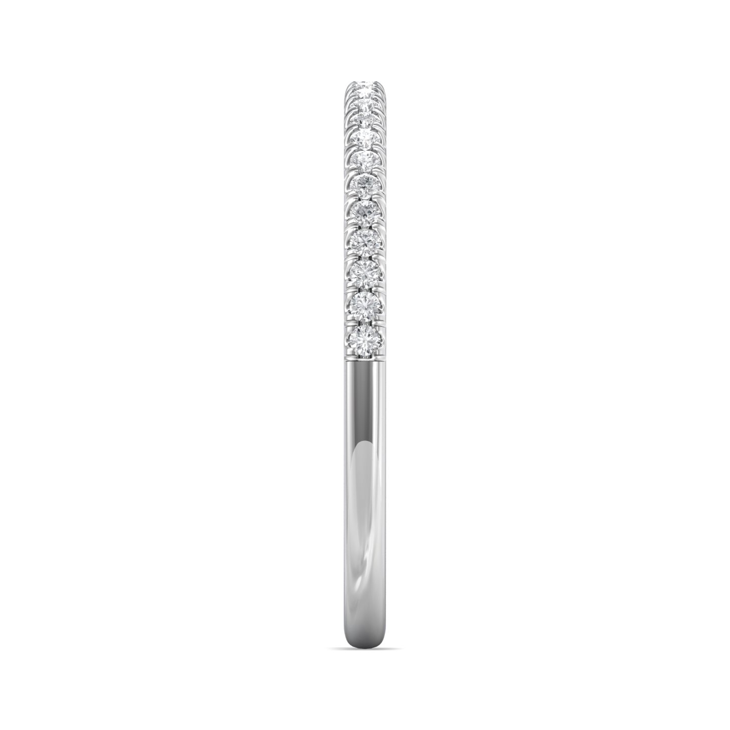14K White Gold Diamond Wedding Band