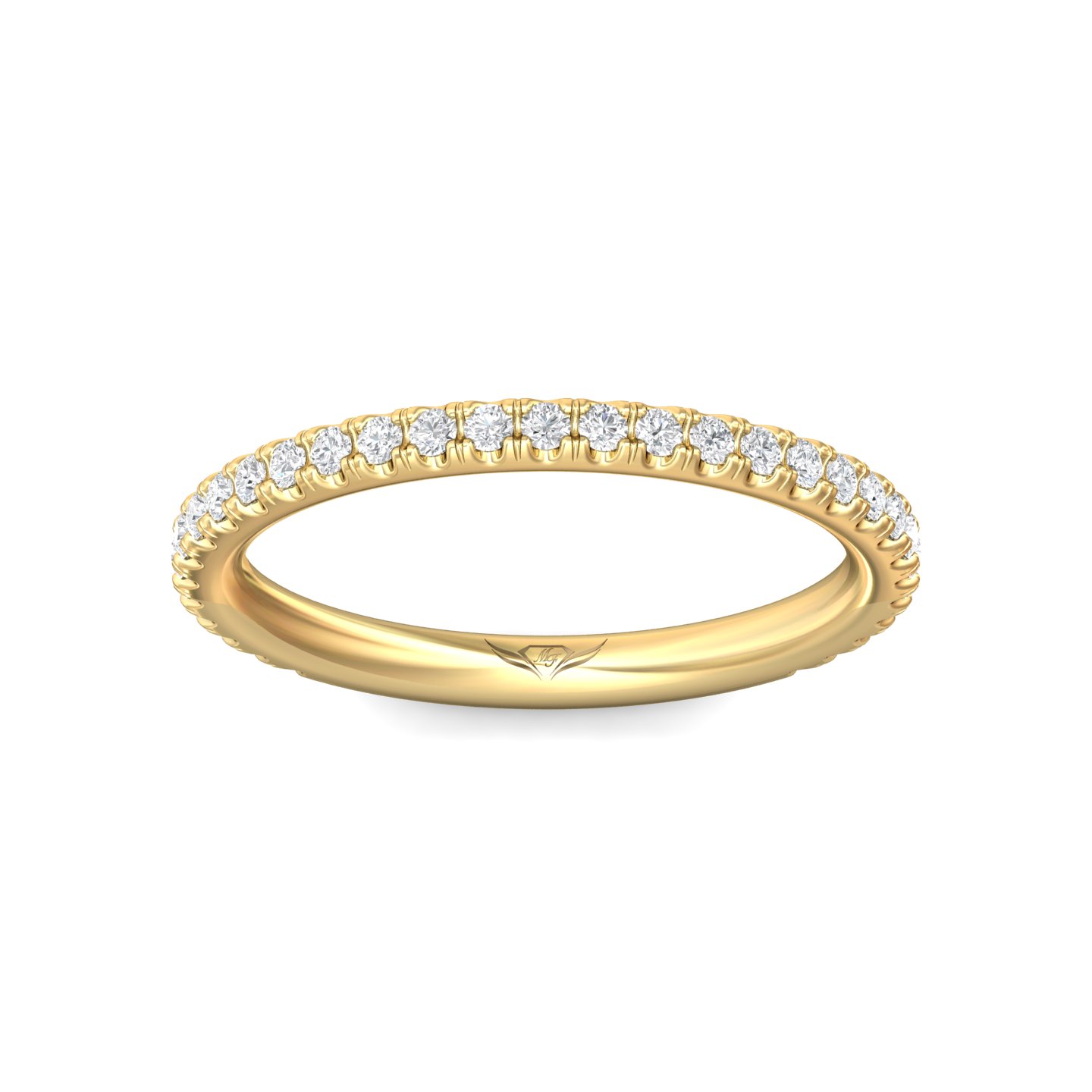 14K Yellow Gold Diamond Wedding Band