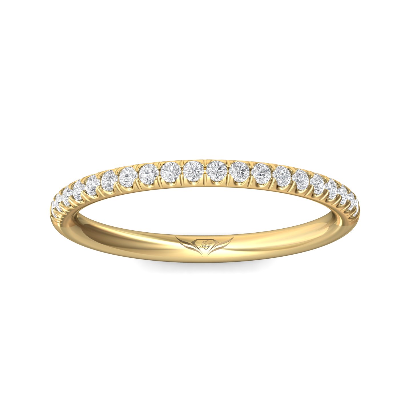 14K Yellow Gold Diamond Wedding Band