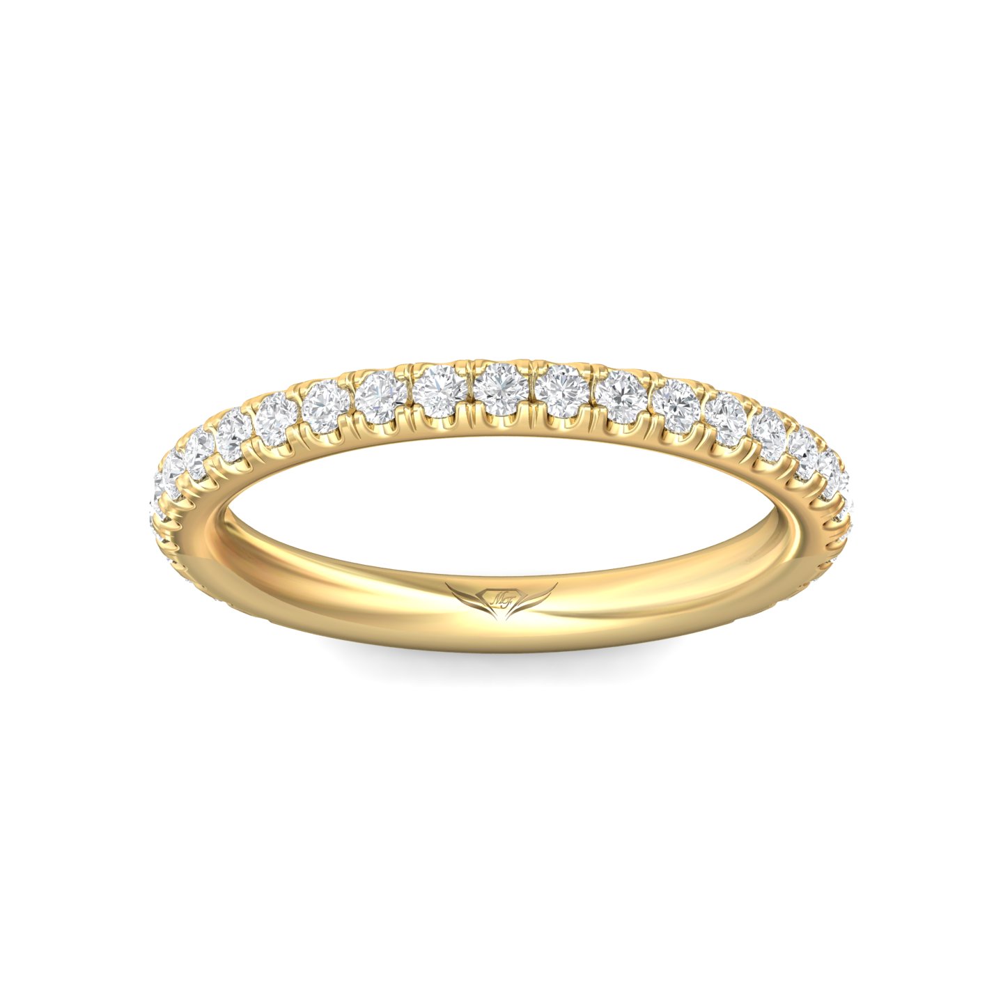 14K Yellow Gold Diamond Wedding Band