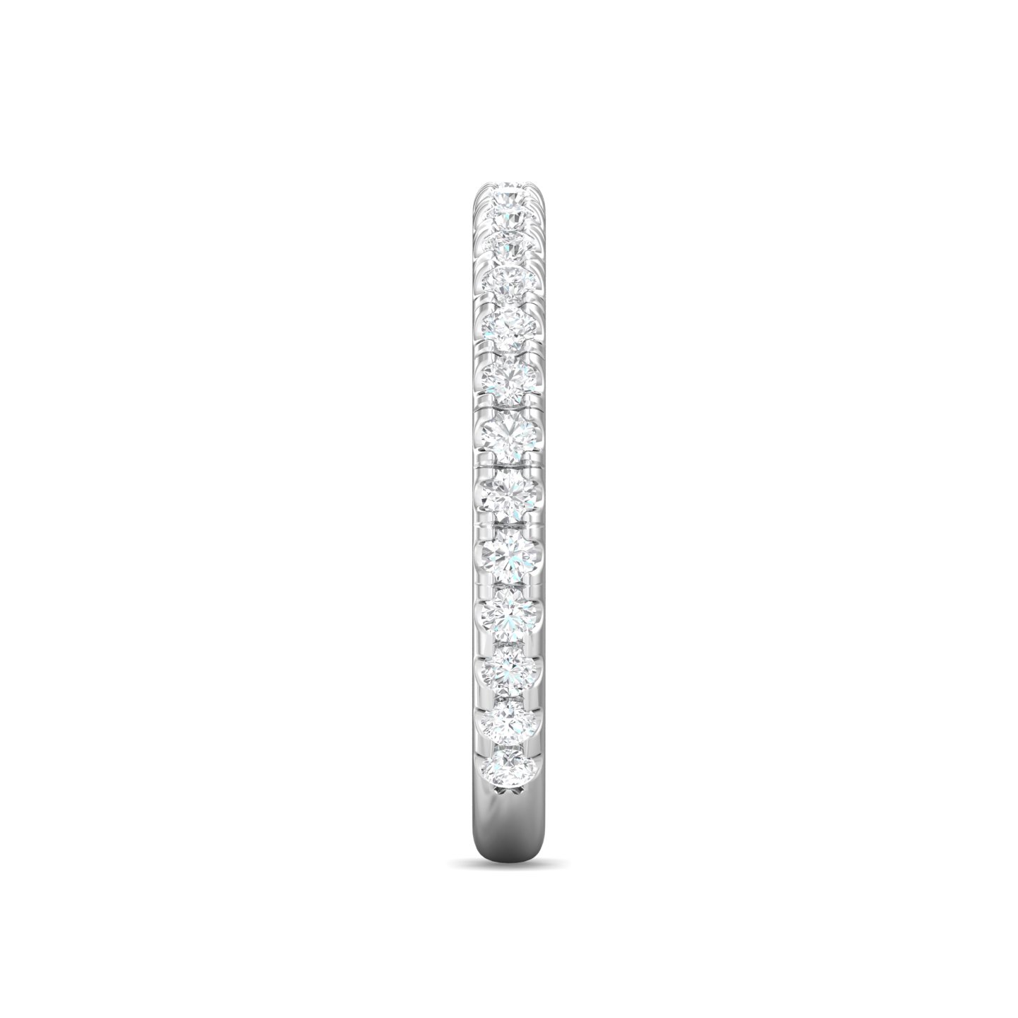 14K White Gold Diamond Wedding Band