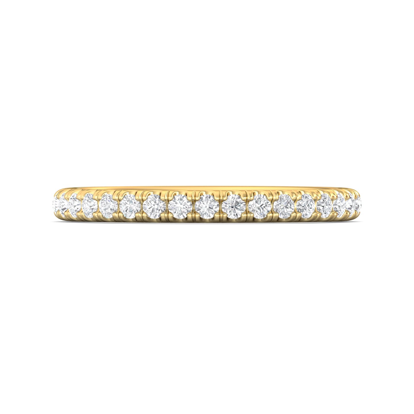 14K White Gold Diamond Wedding Band
