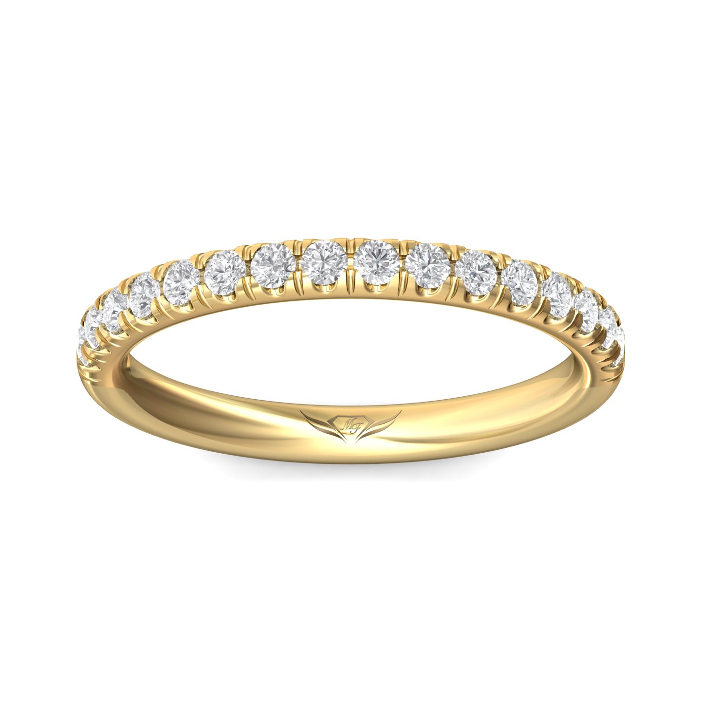 14K Yellow Gold Diamond Wedding Band