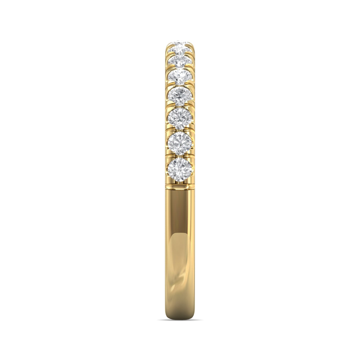 14K Yellow Gold Diamond Wedding Band