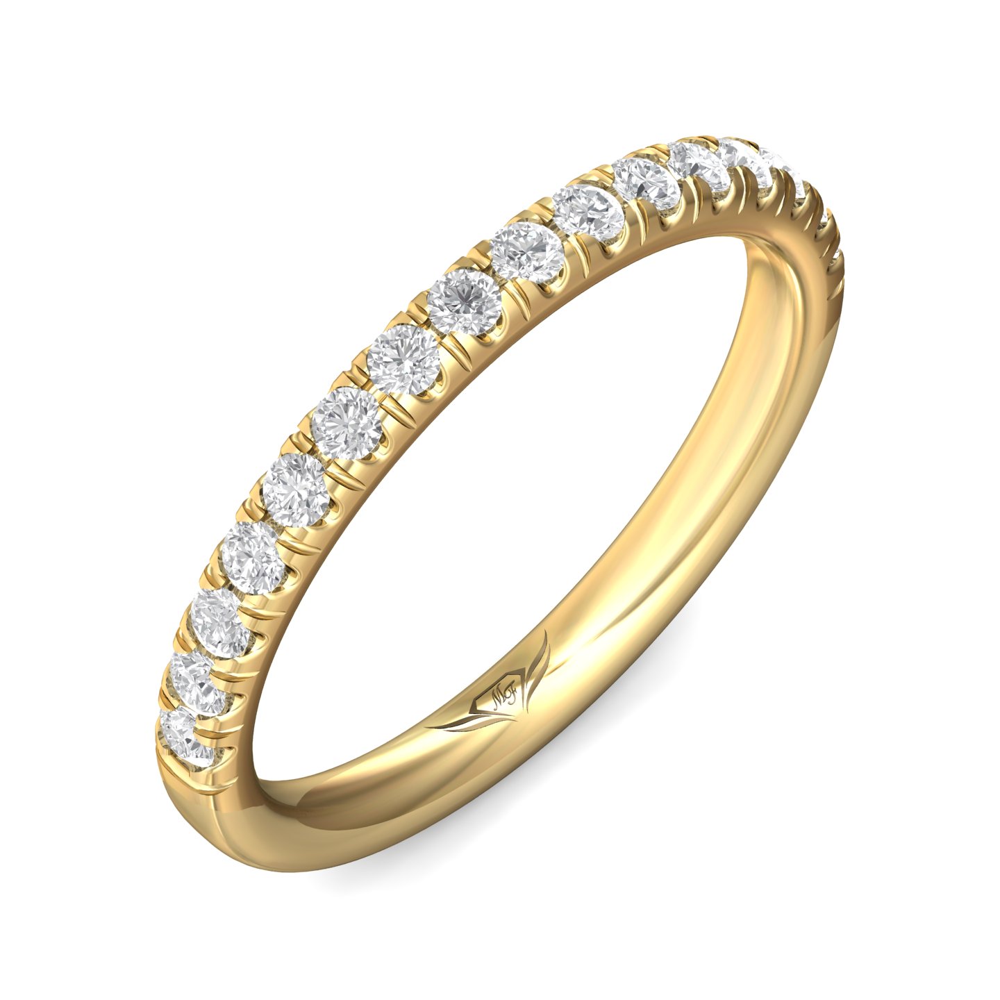 14K Yellow Gold Diamond Wedding Band