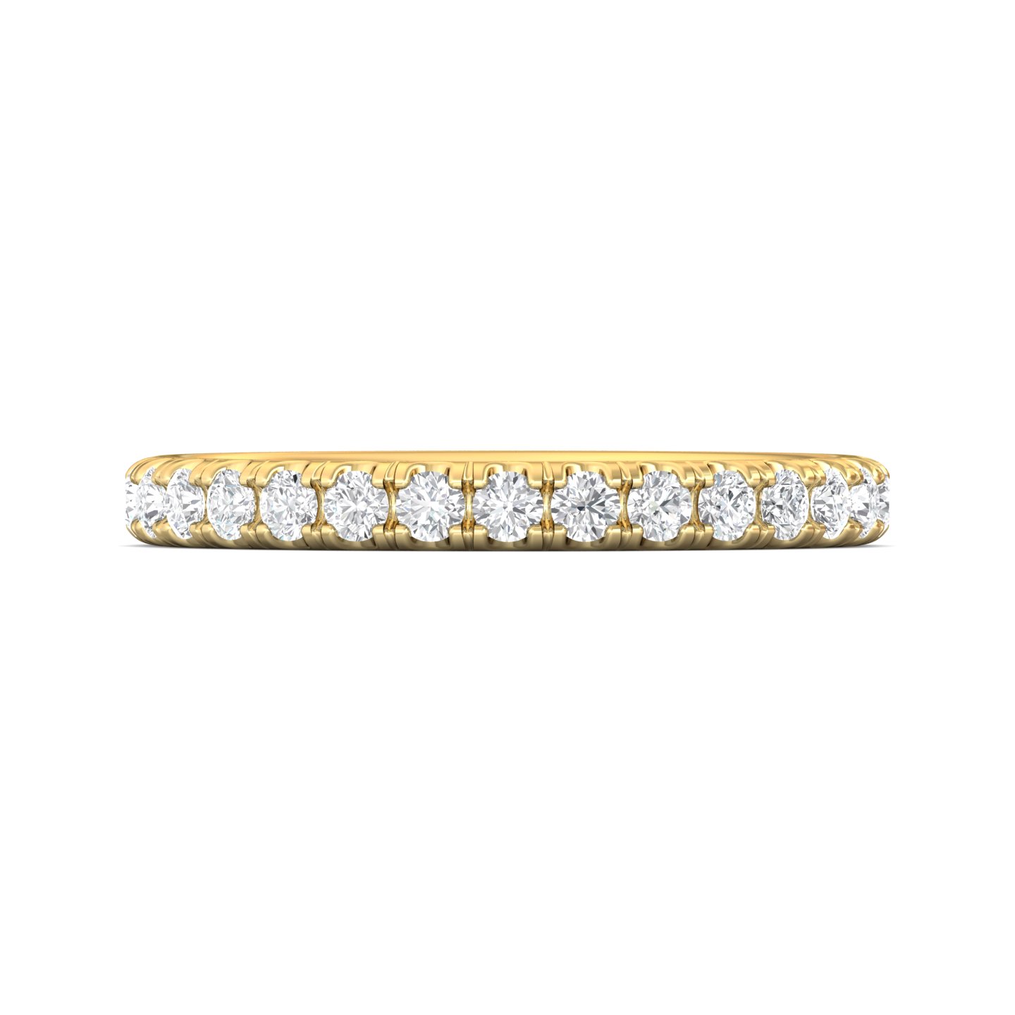 18K White Gold Diamond Wedding Band