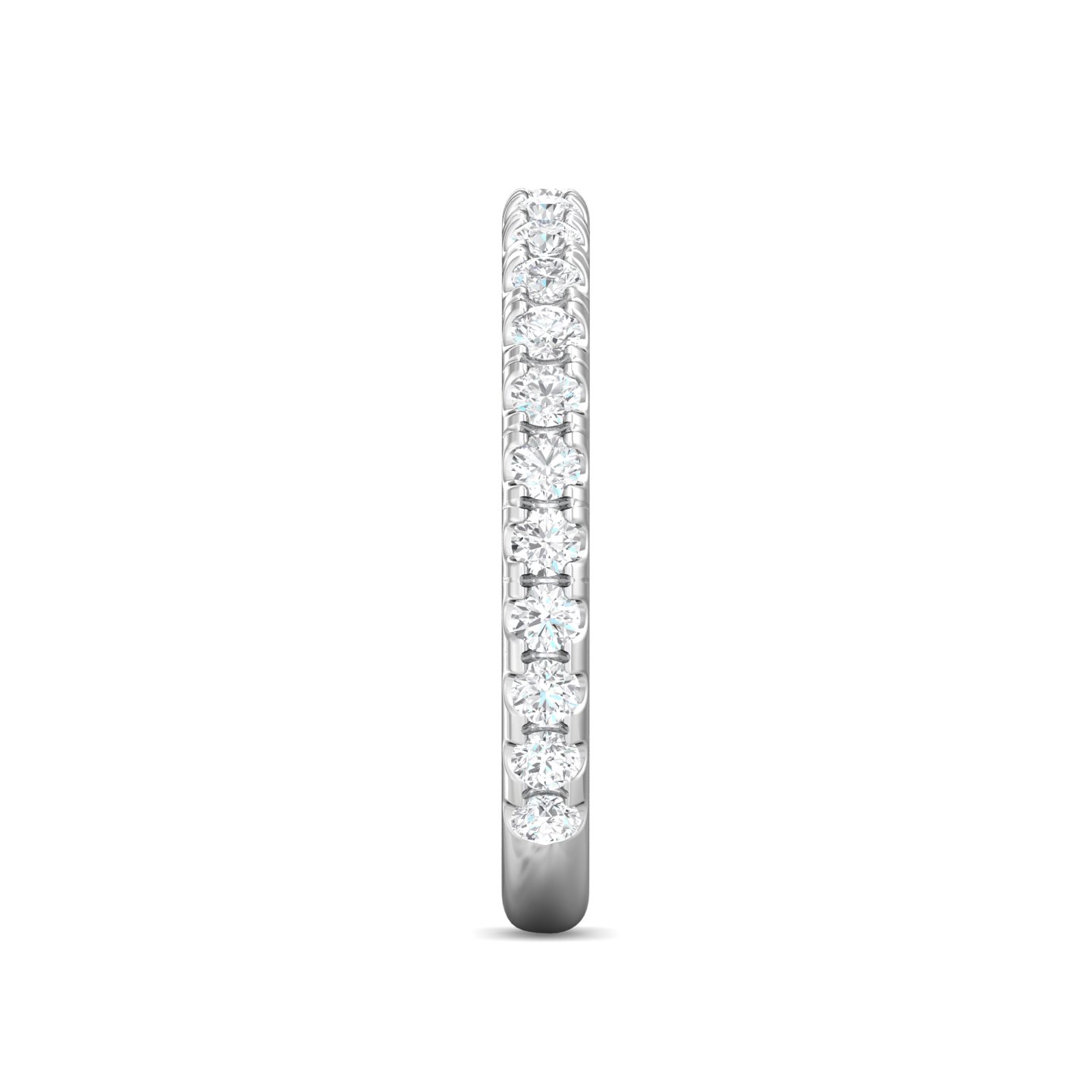 18K White Gold Diamond Wedding Band
