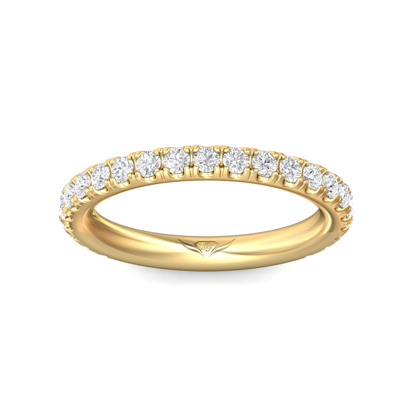 14K Yellow Gold Diamond Wedding Band
