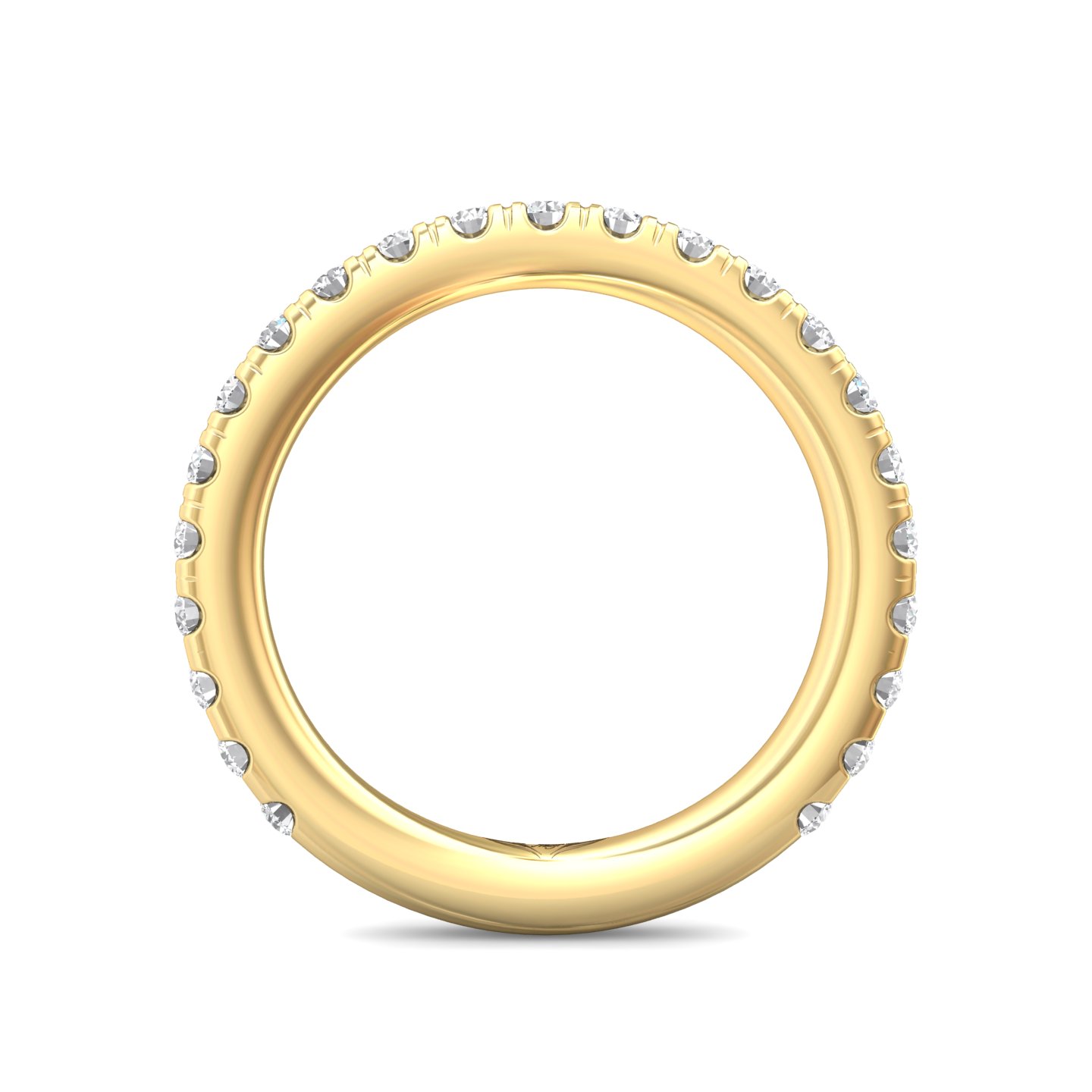 14K Yellow Gold Diamond Wedding Band