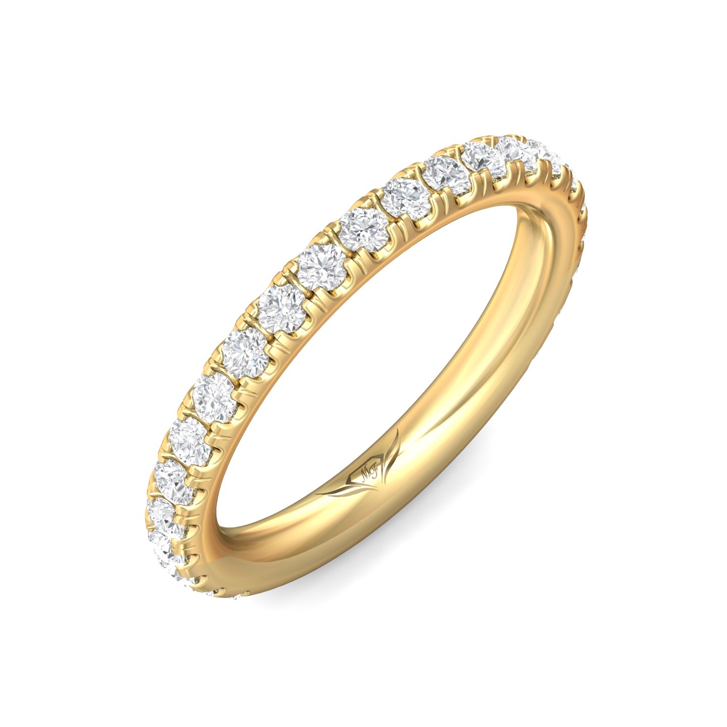 14K Yellow Gold Diamond Wedding Band